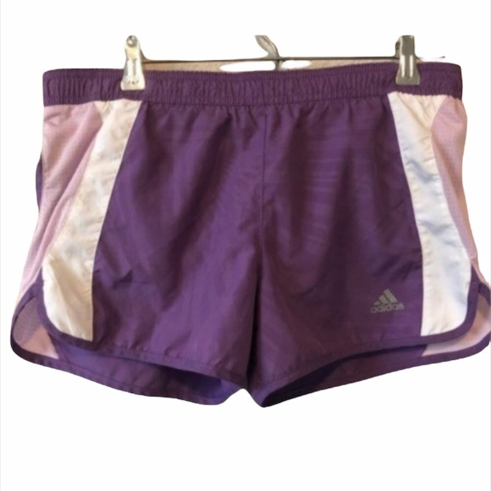 Adidas Purple Lined Athletic Running Shorts S
